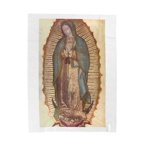 Our Lady of Guadalupe Velveteen Plush Throw Blanket | Catholic Virgin Mary Gift image 7