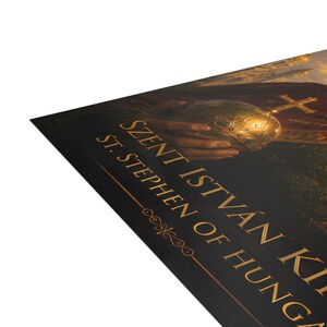 Prayer Card Set, St. Stephen of Hungary, Catholic Devotional Cards for Hungarian Heritage Gift image 3
