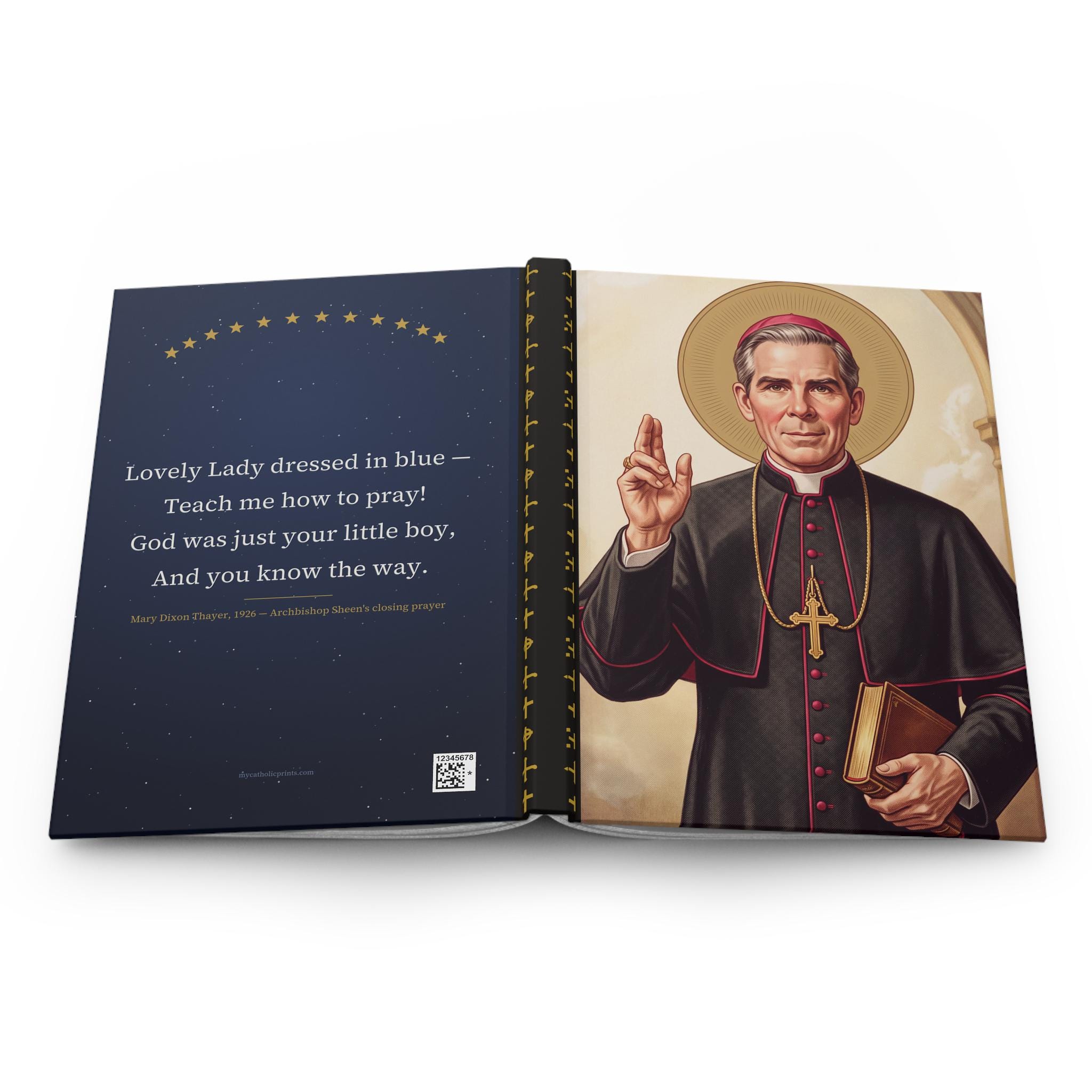 Journal Matte Lined -- Blessed Archbishop Fulton J. Sheen Journal, Catholic Devotional Notebook, Prayer & Reflection