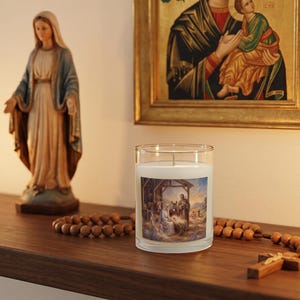 Detail of Christmas glass candle