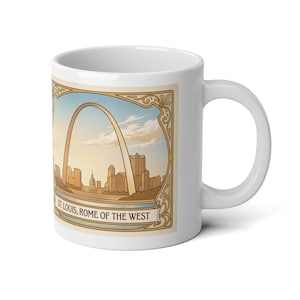 Gateway Arch Catholic Jumbo Mug, St. Louis Faith Gift image 1