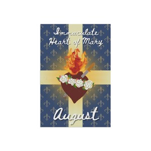 Immaculate Heart of Mary Garden Banner | August religious flag image 3