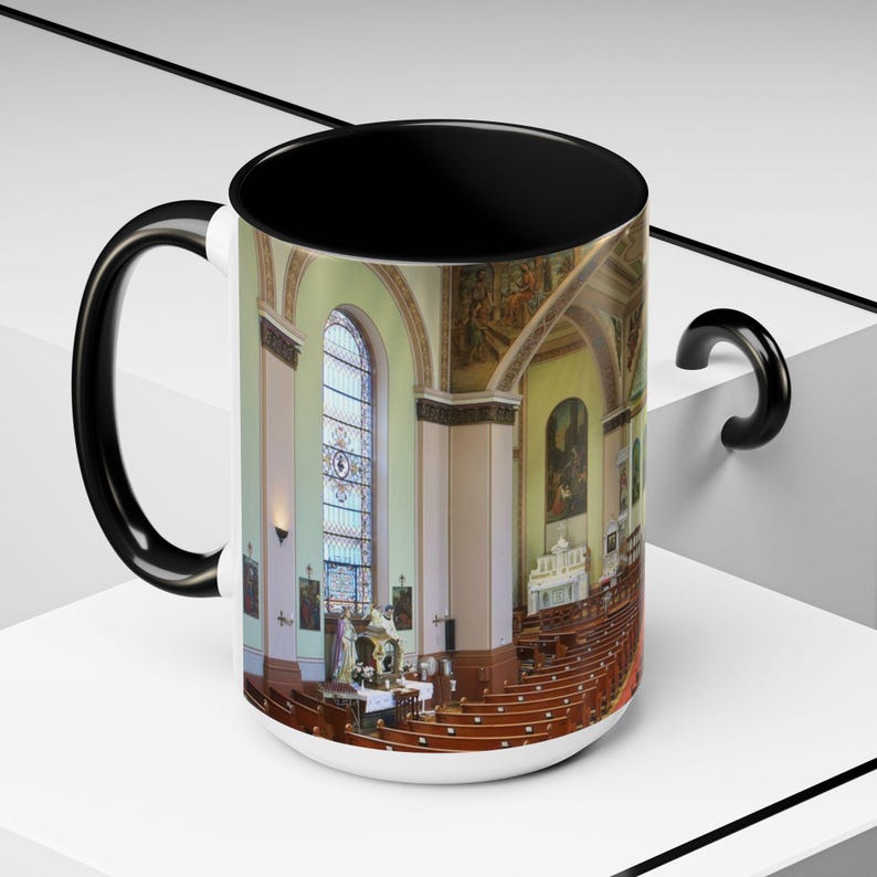 St. Mary of Victories Coffee Mug, Historic Catholic Church Gift, St. Louis Catholic Mug for Him or Her image 6