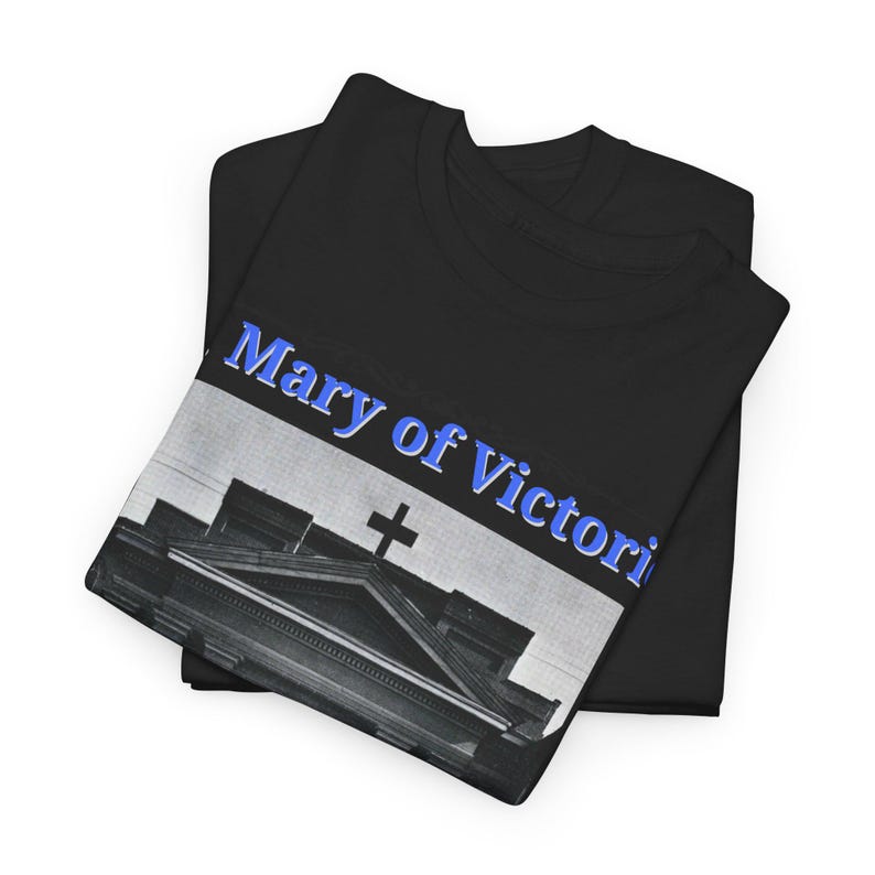 Koszulka Old School z motywem St. Mary of Victories | Zdjęcie z kościoła w stylu vintage, koszulka religijna zdjęcie 3