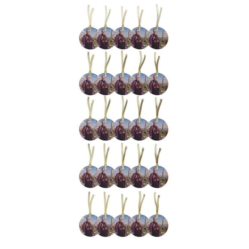 Fulton Sheen Glass Ornament, Catholic Christmas Gift, Blessed Archbishop Tree Decoration image 19