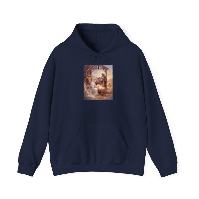 View of Christmas hoodie, front view