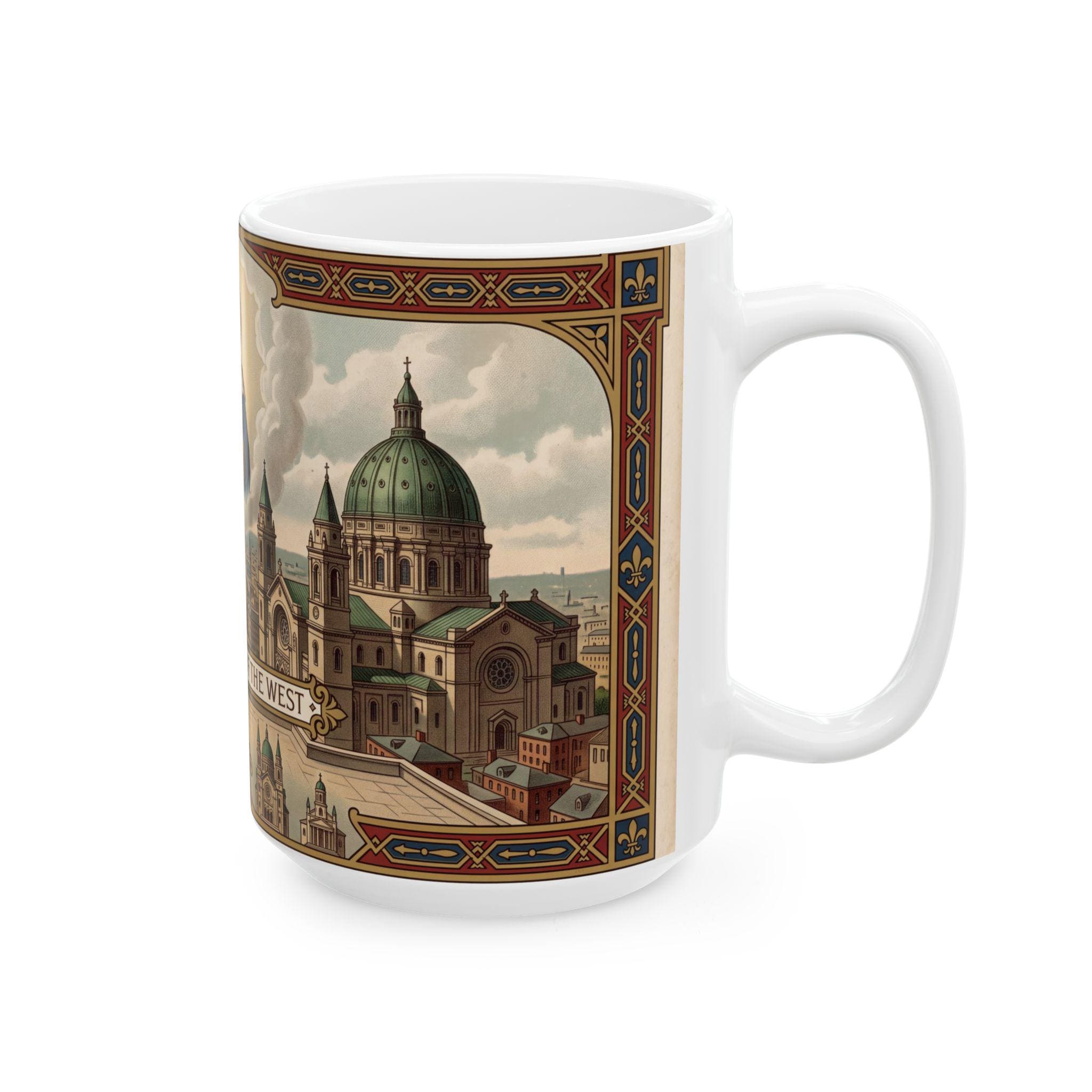 Saint Louis Rome of the West Mug, Catholic King Devotional Coffee Cup, Traditional Sacred Art
