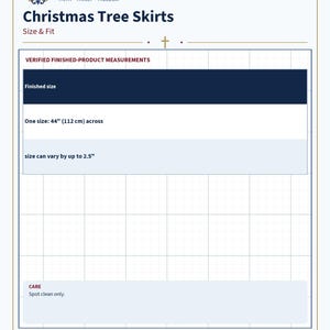 Size and fit chart for the Christmas Catholic gift