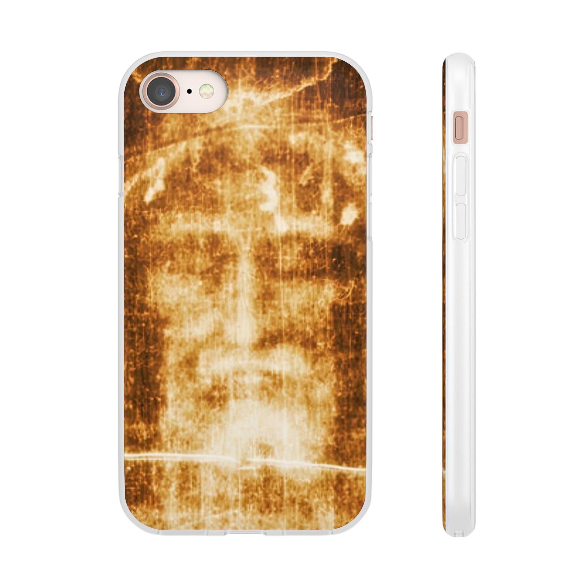 Shroud of Turin Phone Case, Holy Face of Jesus Catholic Gift, Flexi TPU iPhone Android Case for Dad or Pastor