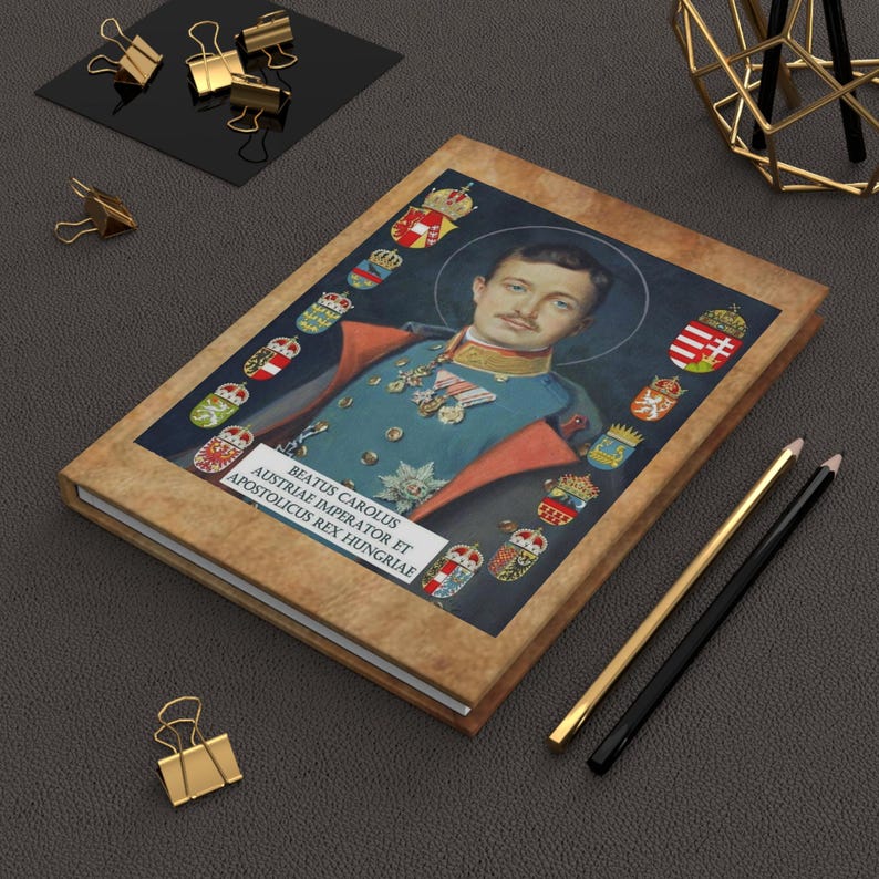 Hardcover Journal (Updated), Blessed Karl of Austria Last King of Hungary, Gift, Notebook, Diary, Planner, 5 x 7 image 1