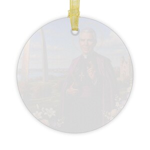 Fulton Sheen Glass Ornament, Catholic Christmas Gift, Blessed Archbishop Tree Decoration image 11