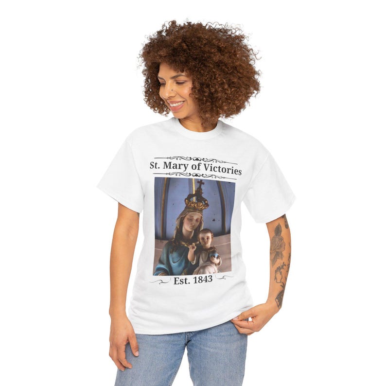 St. Mary of Victories T-Shirt, Catholic Church Gift, Historic St. Louis Parish Tee image 3