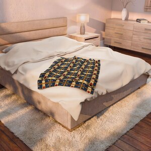 Vendee French Sacred Heart Flag Blanket | Velveteen Plush Blanket image 5
