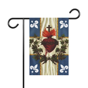 Jesus Sacred Heart Flag Catholic Christian Home and Garden Banner - Show your faith outdoors! image 5