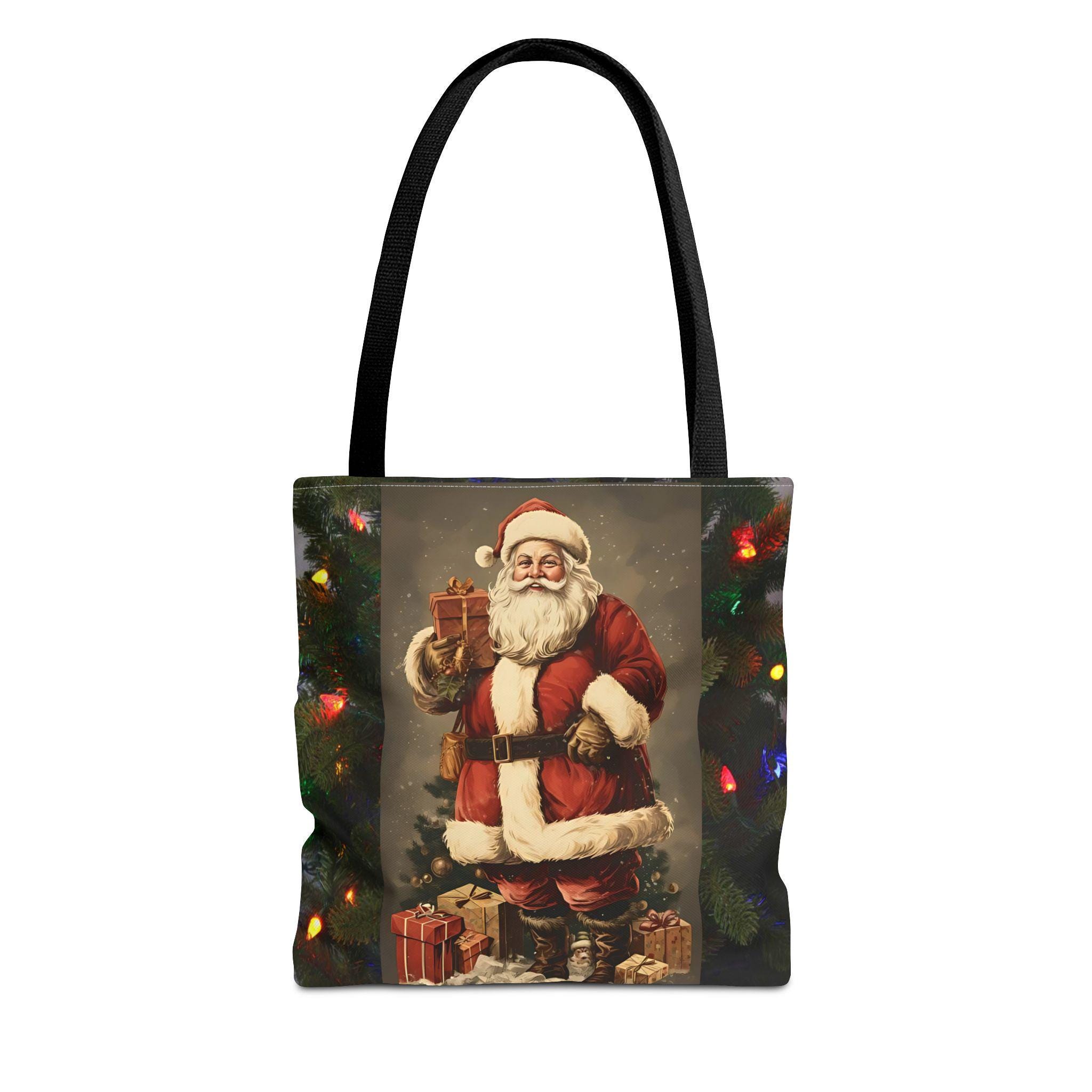 Old Fashioned Santa Claus Tote Bag, Traditional Catholic Christmas Gift, Vintage St. Nicholas Bag for Mom or Dad