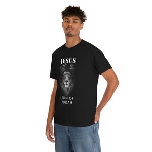 Jesus Lion of Judah Religion Catholic Christian Novelty T-Shirt