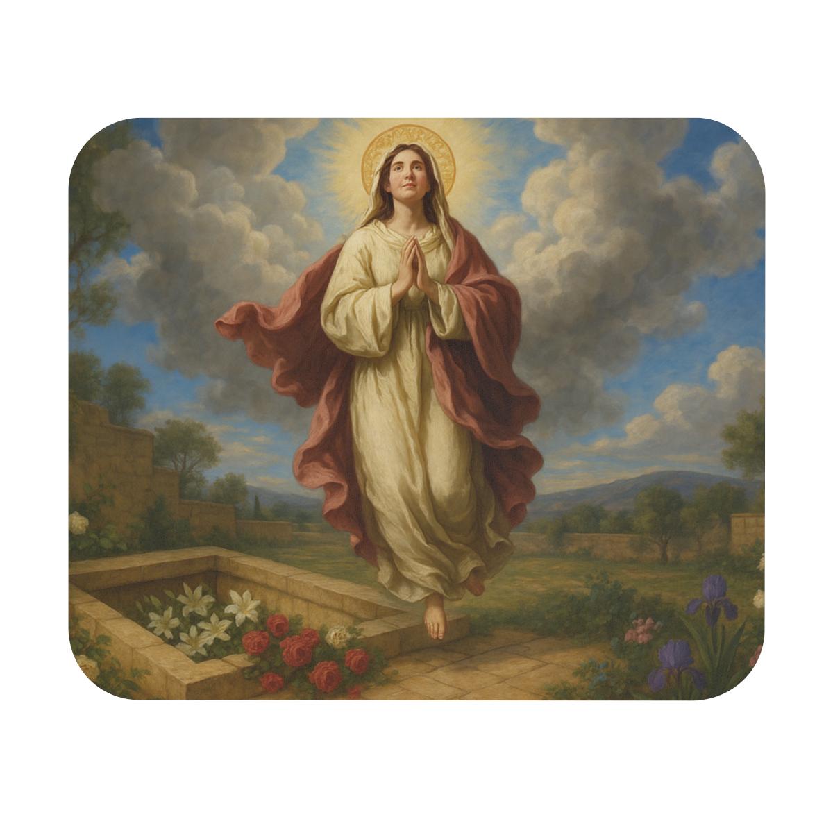 Assumption of Mary Mouse Pad | Catholic Desk Decor, Marian Devotional Gift for Home Office or Prayer Space