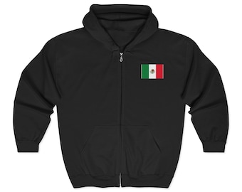 Our Lady of Guadalupe Full Zip Hoodie, Mexican Flag Catholic Sweatshirt, Marian Gift for Him or Her