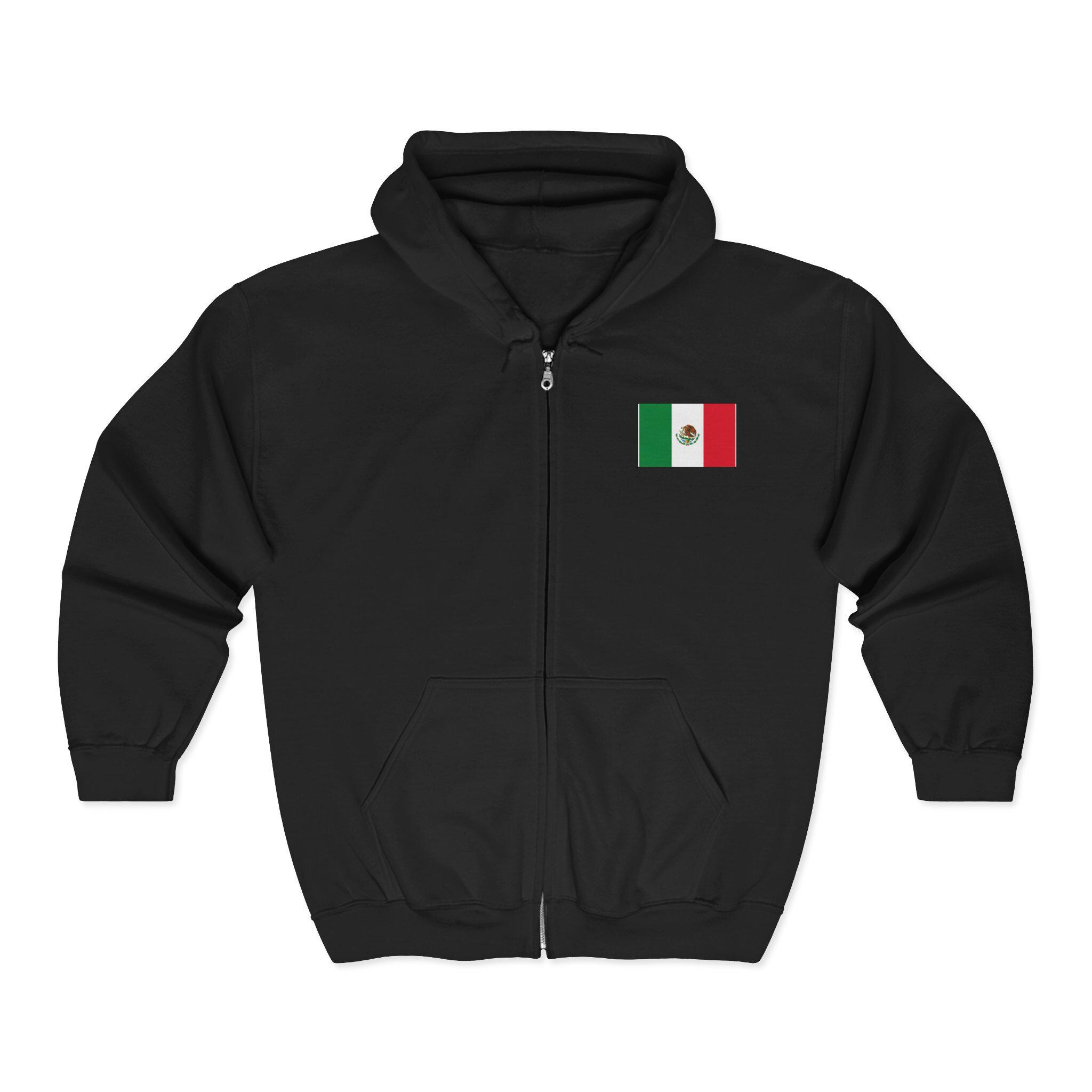 Our Lady of Guadalupe Full Zip Hoodie, Mexican Flag Catholic Sweatshirt, Marian Gift for Him or Her
