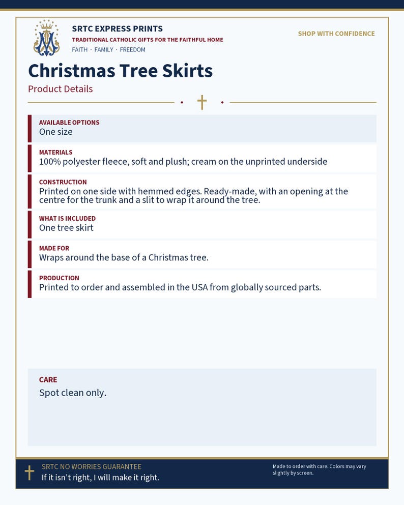 Product details card for the Christmas Catholic gift