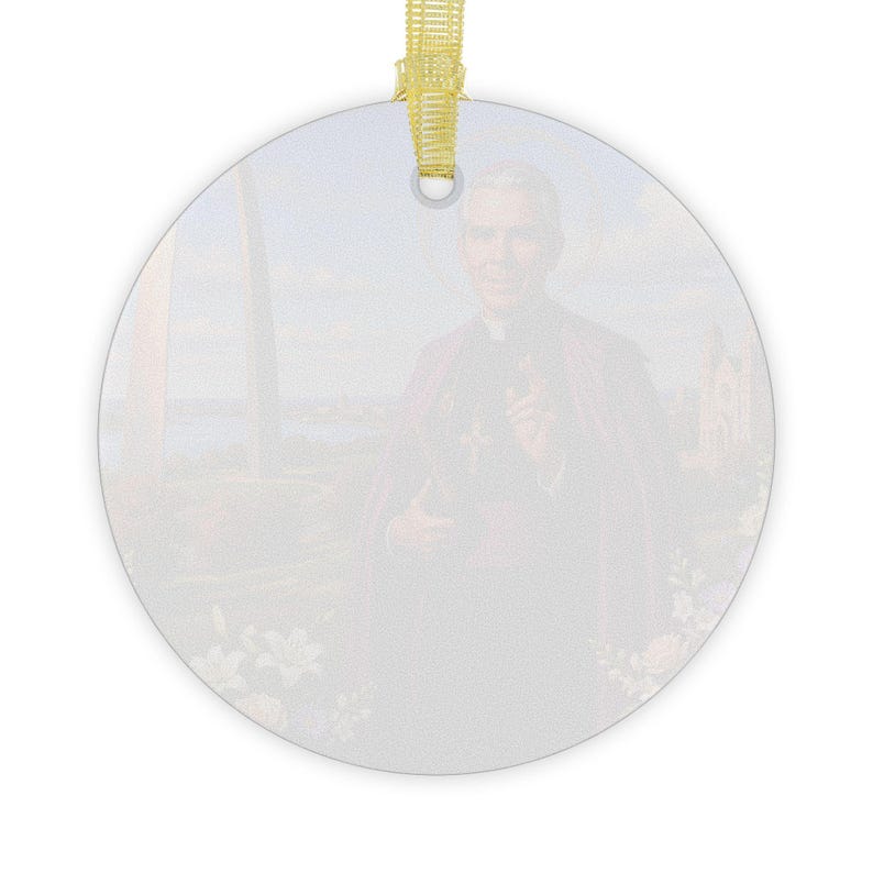 Fulton Sheen Glass Ornament, Catholic Christmas Gift, Blessed Archbishop Tree Decoration image 6