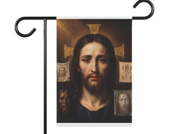Holy Face Garden Flag, Catholic Devotional Outdoor Banner