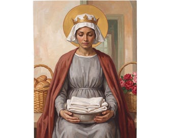 Saint Elizabeth Nurse Gift Blanket, Velveteen Throw for Healthcare Workers