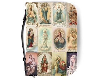 Virgin Mary Bible Cover, Catholic Devotional Scripture Protector, Blessed Mother Gift