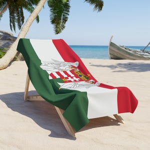 Toalla de playa con la bandera húngara, regalo de Hungría para mamá, papá y familia, toalla de verano con orgullo húngaro.