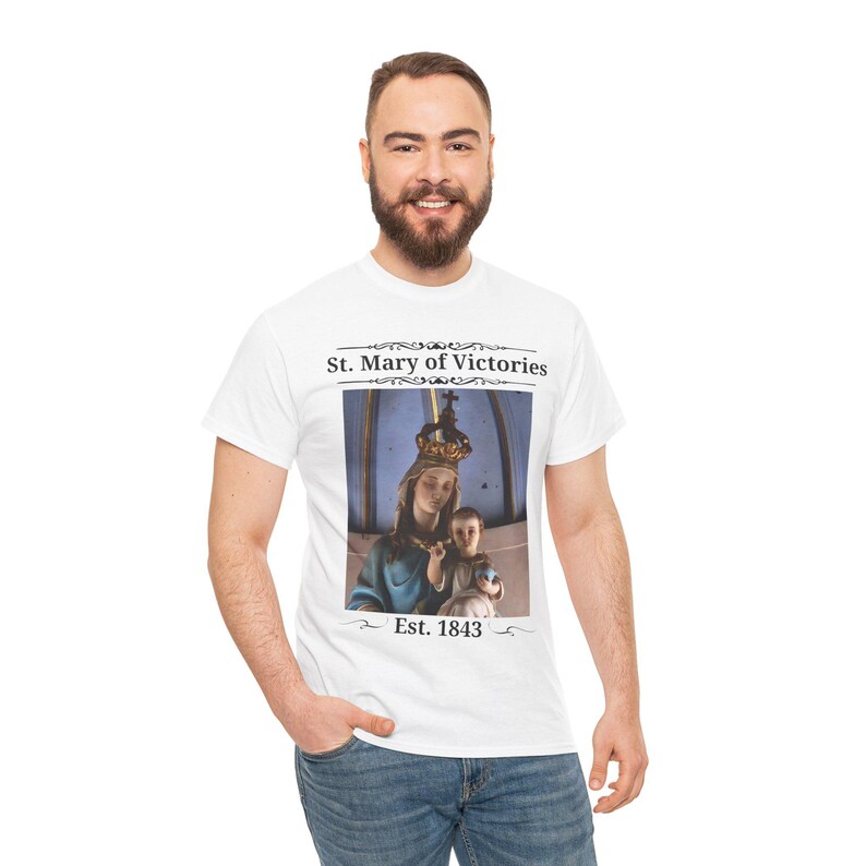 St. Mary of Victories T-Shirt, Catholic Church Gift, Historic St. Louis Parish Tee image 5
