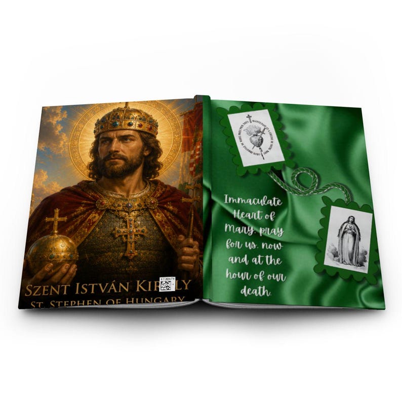 Immaculate Heart Blank Journal, Marian Devotional Matte Notebook, Catholic Gift image 2