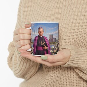 Blessed Fulton Sheen Coffee Mug, Catholic Archbishop Drinkware, Gift for Priest or Catholic Home image 9