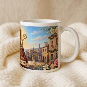 Detail of St. Nicholas ceramic mug