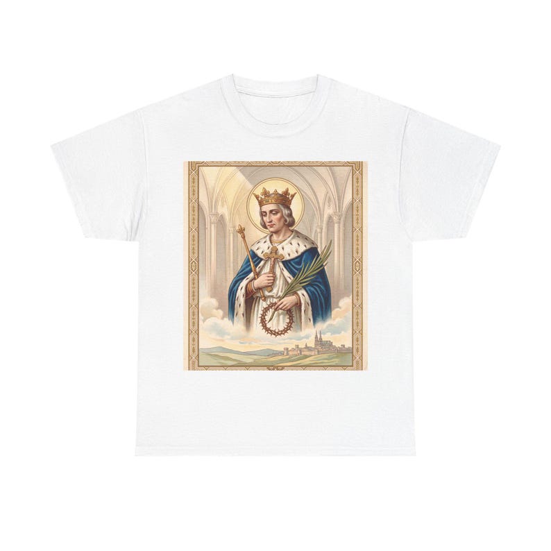 Immaculate Heart of Mary T-Shirt, Catholic Devotional Tee, St. Louis Patroness Gift image 1