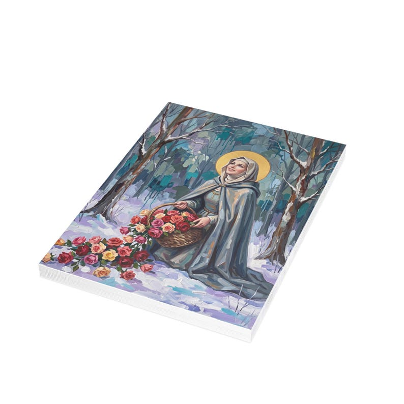 Saint Elizabeth of Hungary Note Cards, Set of 30, Charity Saint Stationery image 4