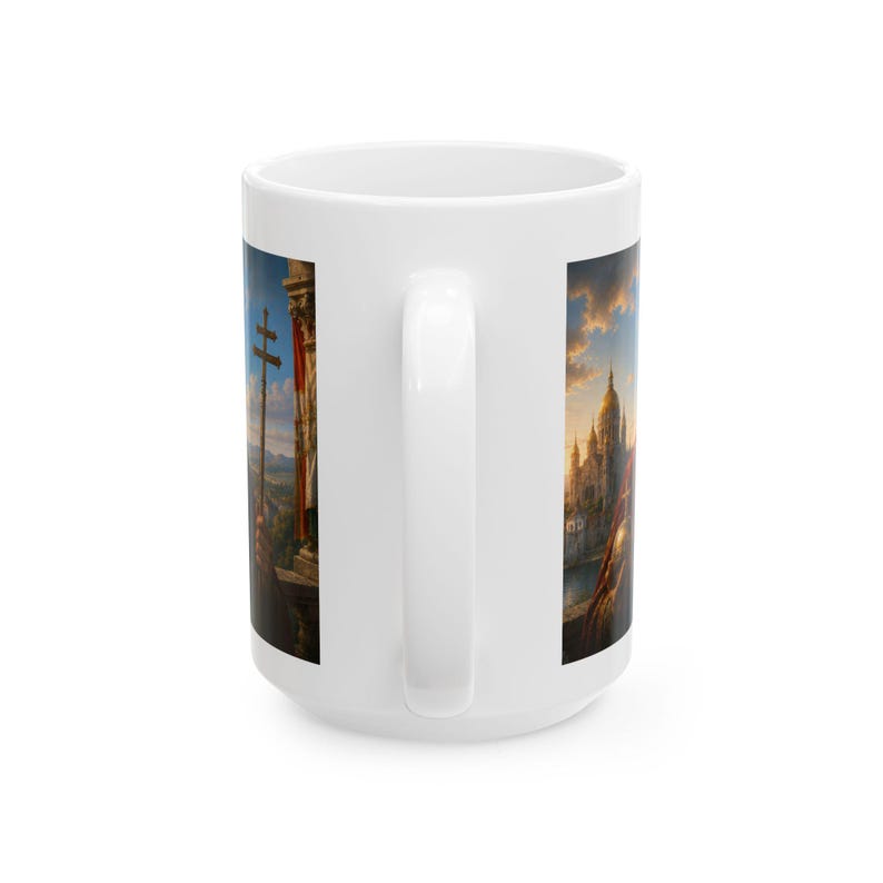 St. Stephen of Hungary Mug, Catholic Coffee Cup, Patron Saint Gift for Hungarian Catholic image 7