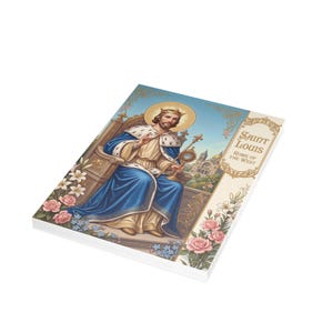 Saint Louis Note Cards, Traditional Catholic Stationery, King Louis IX Devotional Gift, Fulton Sheen Beatification 2026 image 5