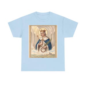Immaculate Heart of Mary T-Shirt, Catholic Devotional Tee, St. Louis Patroness Gift image 4
