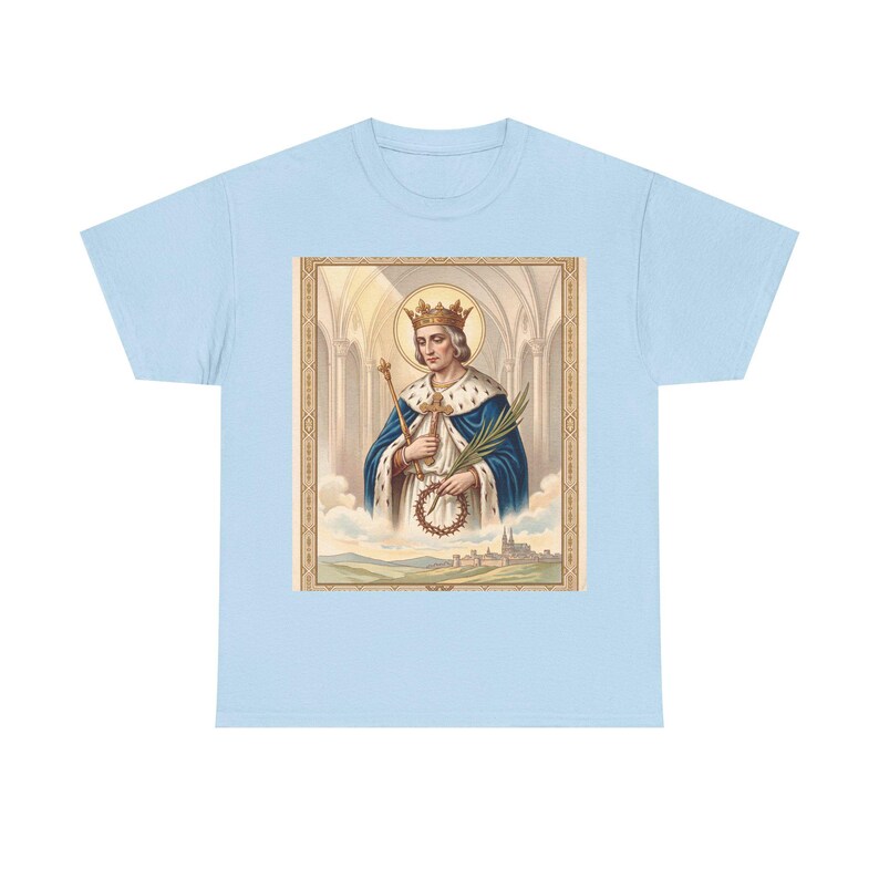 Immaculate Heart of Mary T-Shirt, Catholic Devotional Tee, St. Louis Patroness Gift image 4