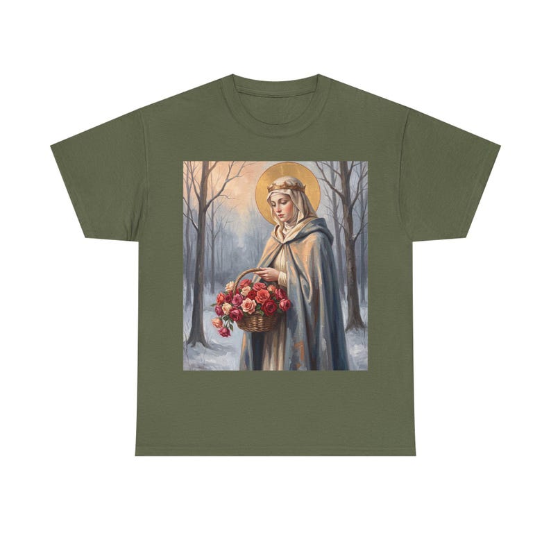 Camiseta de Santa Isabel de Hungría, regalo para trabajadores de hospitales, camiseta solidaria de la santa. imagen 14