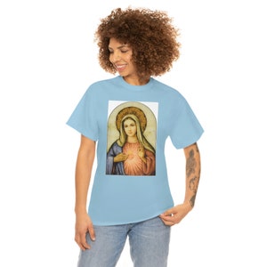 Virgin Mary Shirt, Heart of Mary Shirt, Catholic Shirt
