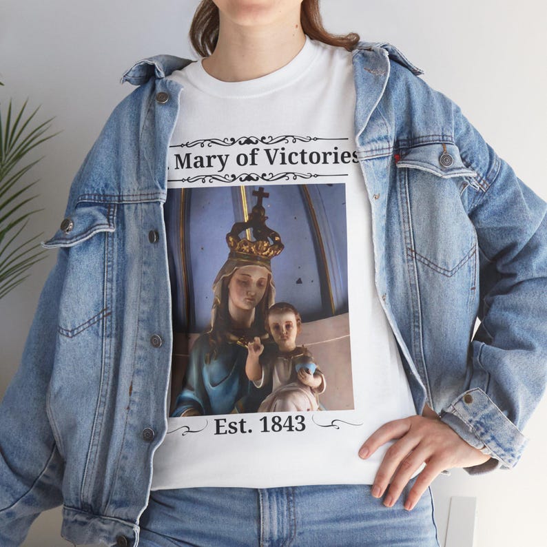 St. Mary of Victories T-Shirt, Catholic Church Gift, Historic St. Louis Parish Tee image 7