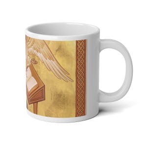 Saint Matthew Apostle Jumbo Mug, Catholic Coffee Cup, Evangelist Devotional Gift for Catholic Home image 1