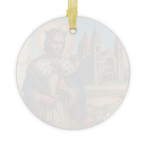 Ornement de Noël en verre représentant Saint Louis IX, cadeau de dévotion catholique image 6