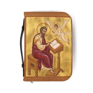 Saint Matthew Bible Cover, Catholic Devotional Gift for Daily Scripture image 1