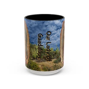 Our Lady of Guadalupe Mug, Catholic Gift for Mom, Marian Devotional Coffee Mug image 2