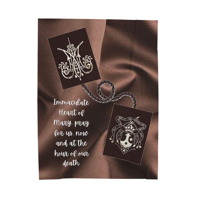 Immaculate Heart of Mary Blanket, Catholic Prayer Throw for Marian Devotion, Blessed Mother Gift image 10