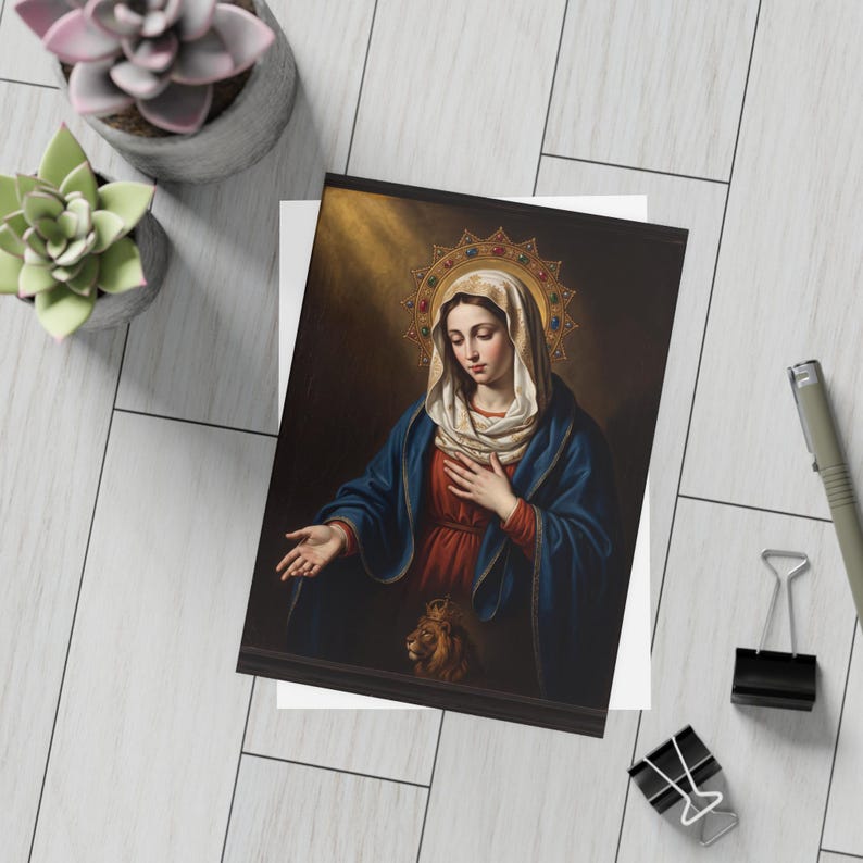 Our Lady of Hungary Note Cards, Marian Devotional Stationery, Catholic Prayer Cards image 12