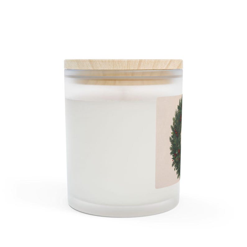 Photograph of First Sunday of Advent frosted glass candle