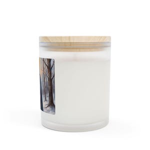 Saint Elizabeth of Hungary Wooden Wick Candle, 11oz Frosted Glass, Hospital Worker Gift image 12